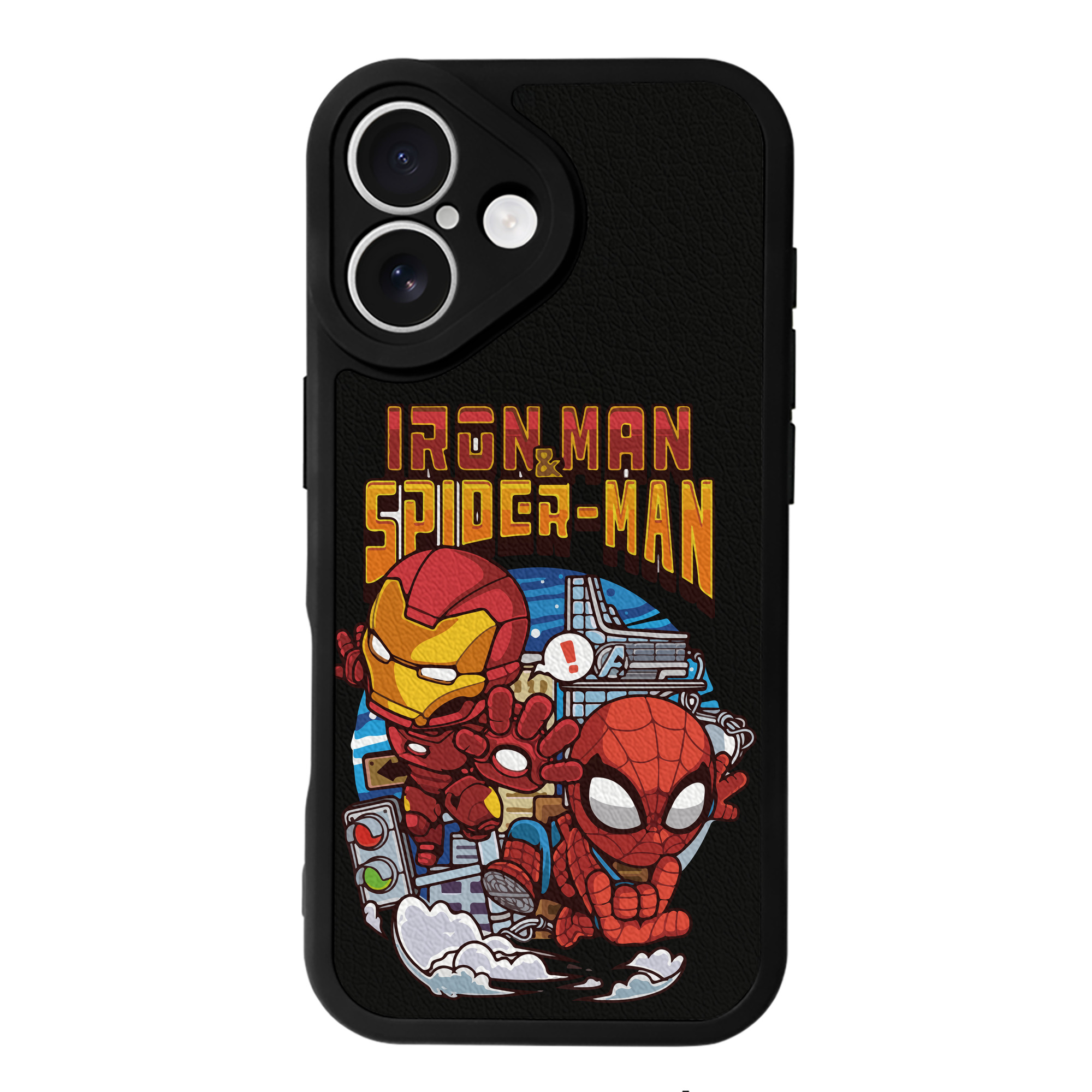 （画像用） アベンジャーズ The Avengers 【iPhone 16シリーズ対応】シリコンスマホケース（レザー調） 材質：シリコン